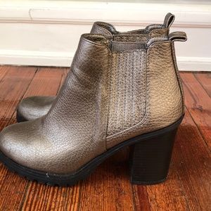 Metallic Heeled Boots / Booties